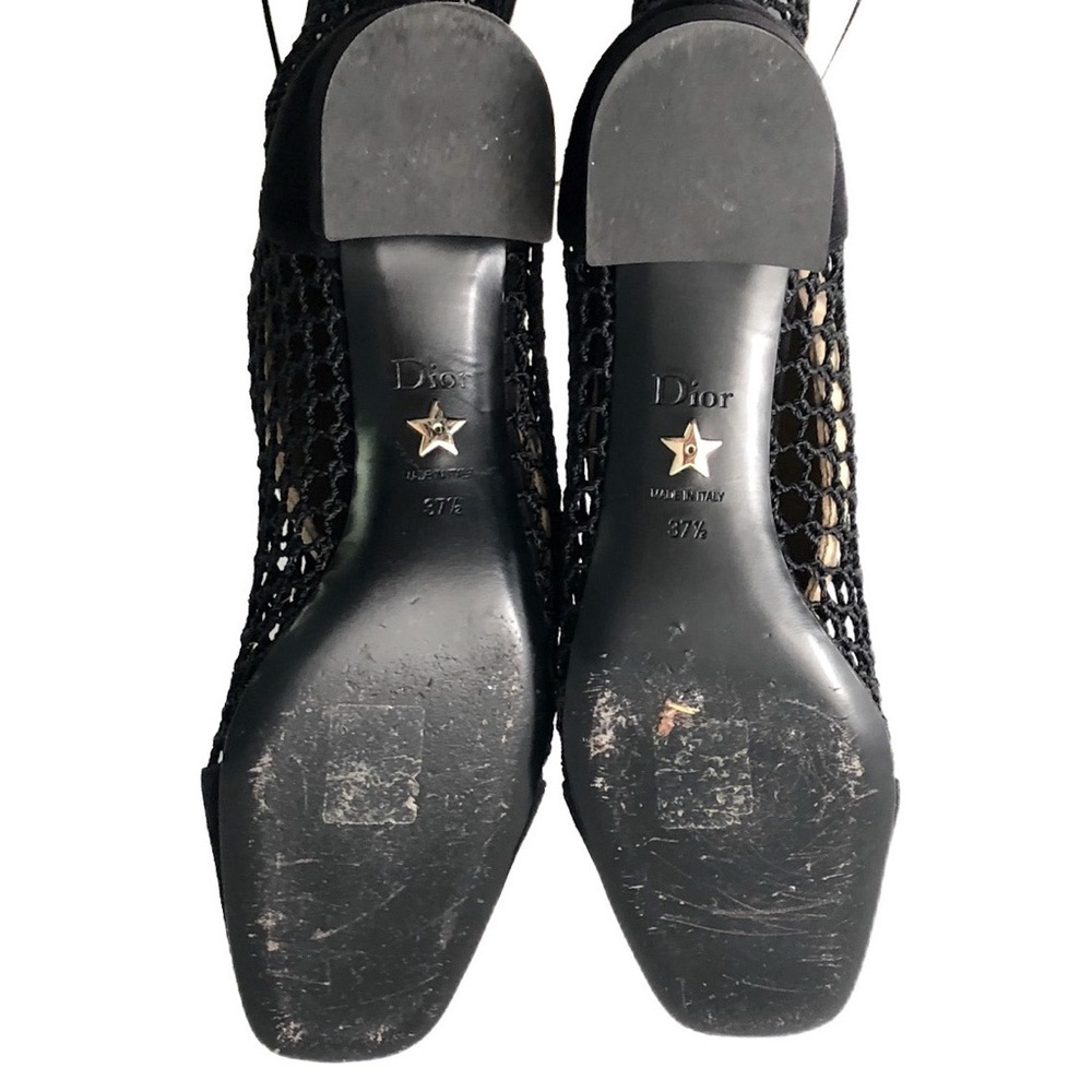 Dior Naughtily D Runway 2018 Mesh Suede Lace-Up Knee-High Boots Black 37.5 - Picture 6 of 9